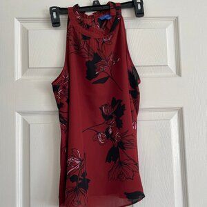 Apt 9 Tank Size Small 100% Polyester Feminine Drape Lightweight Red Floral Print